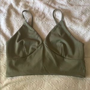 Green Cropped Bralette
